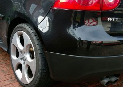 Image of a repaired bumper scratch