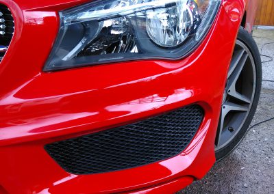 After photo of a Mercedes that had a bumper scuff repair