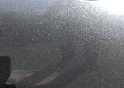 After image of silver car scratch repair
